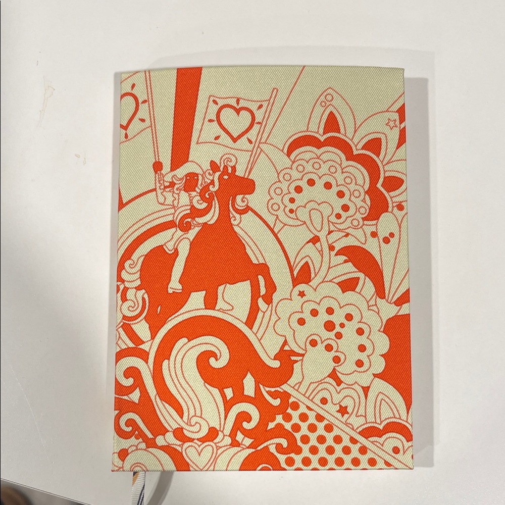 Hermes Faubourg Rainbow en Detail" silk notebook